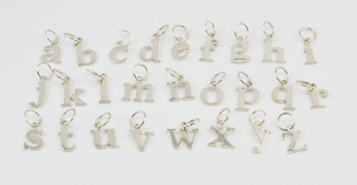 Stamped Custom Initial Necklace in Sterling Silver 