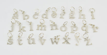 Stamped Custom Initial Necklace in Sterling Silver 