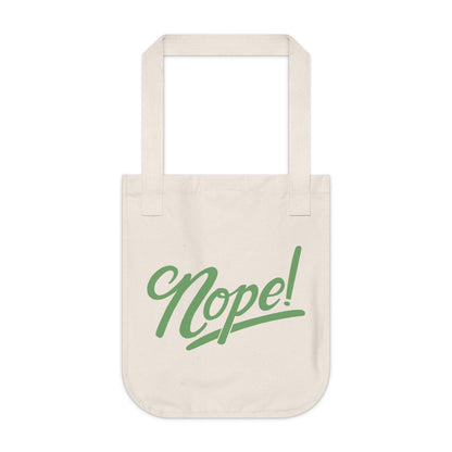 Nope Organic Canvas Tote Bag