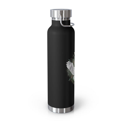Moon Phase Snowy Owl Copper Vacuum Insulated Bottle, 22oz