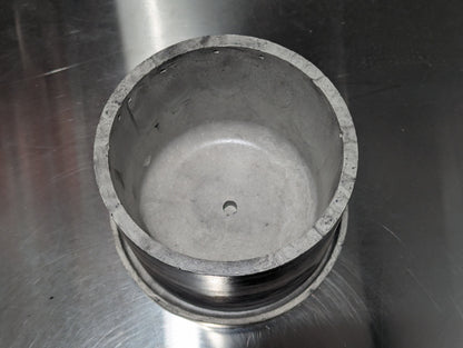 6 Inch Marble Concrete Planter with Drainage Tray | Modern Industrial Round Pot | Minimalist Hand-Poured Cement Plant Pot