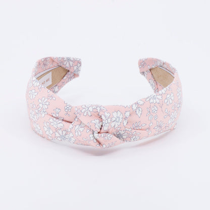 Peach Floral Liberty London Knotted Headband: Girls, Tween, Women