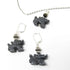 Dragon Jewelry - Carved Black Stone Earrings featuring unique dragon design and shimmering black hematite, perfect for fantasy lovers and as a gamer gift.
