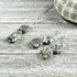 Rainforest Rhyolite Jewelry Set - artisan crafted necklace and dangle earrings showcasing lush green and brown tones, perfect zen style gift for an earth-minded friend.