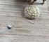 Blue Agate Pendant Minimalist Necklace - Simple Gift for a Friend, Self Care Gift, featuring a captivating eye motif and calming zen aesthetic.