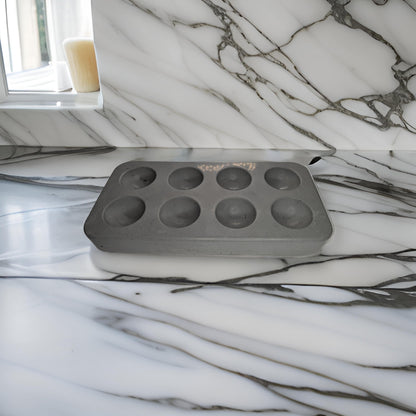 8 Slot Minimalist Concrete Egg Carton/Egg Holder