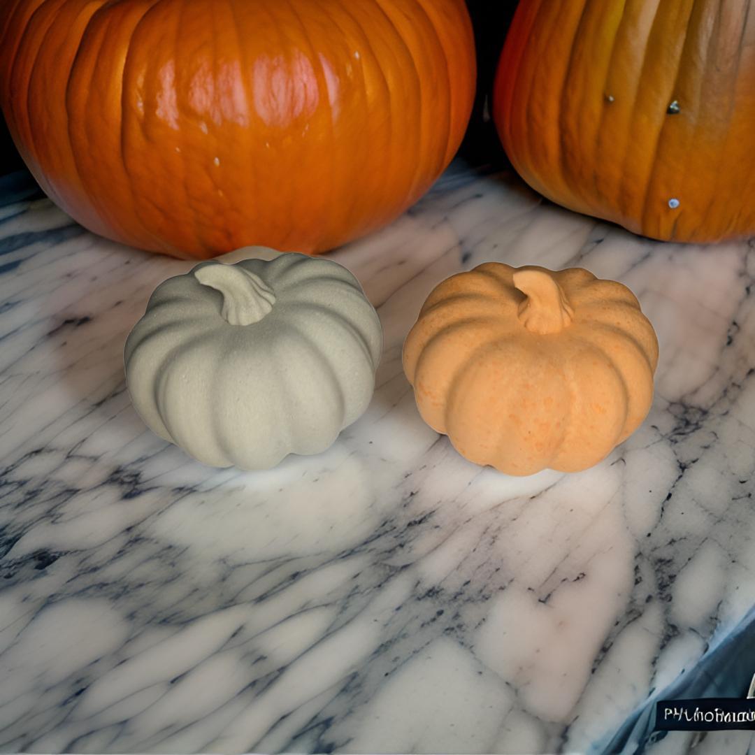 Mini Concrete Pumpkin | 3.5 Inch Fall Tiered Tray Decor | Modern Minimalist Halloween Accent | Industrial Cement Pumpkin | Thanksgiving Gift