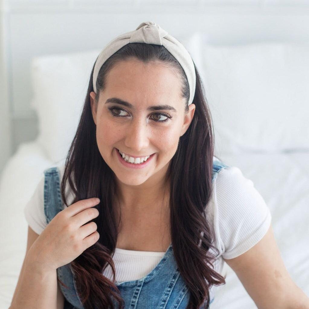 Knotted Linen Blend Headband, Neutral Fabric, Comfortable Fit