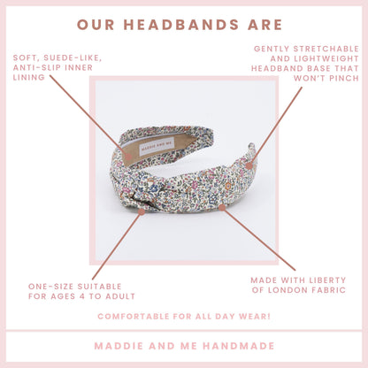 Liberty of London Floral Knot Headband | Katie and Millie Fabric