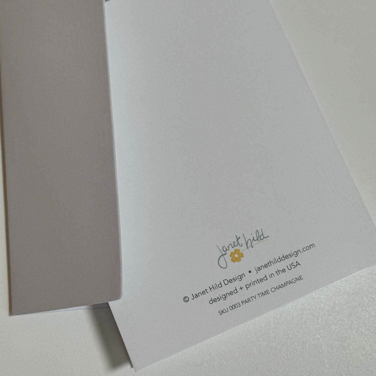 Party Time Tea greeting card, everyday celebration, blank card