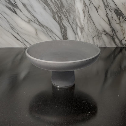 Gray Concrete Large Pedestal Bowl