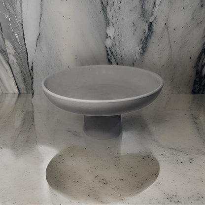 Gray Concrete Large Pedestal Bowl