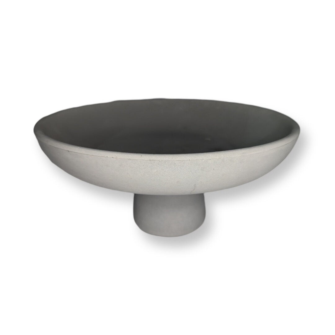 Gray Concrete Large Pedestal Bowl