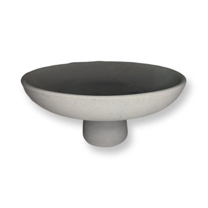 Gray Concrete Large Pedestal Bowl