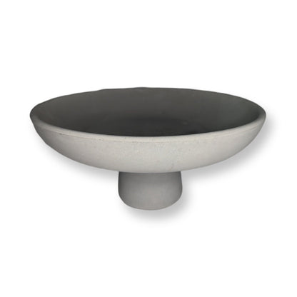 Gray Concrete Large Pedestal Bowl