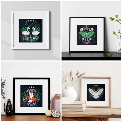 Moon Phase Seasons Art Print (unframed)