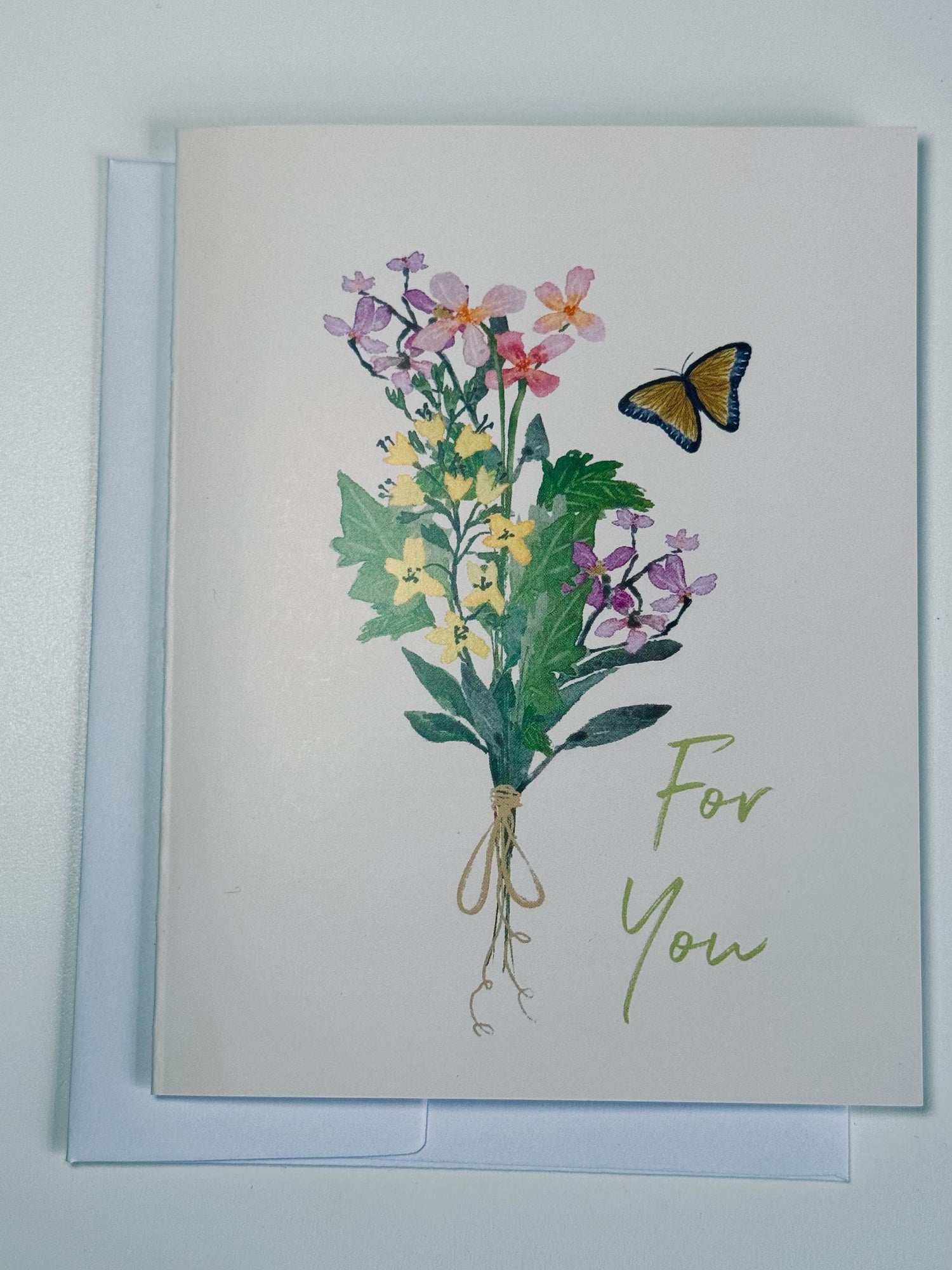 Watercolor Flower Bouquet Card: Friendship, Family, Everyday Gift