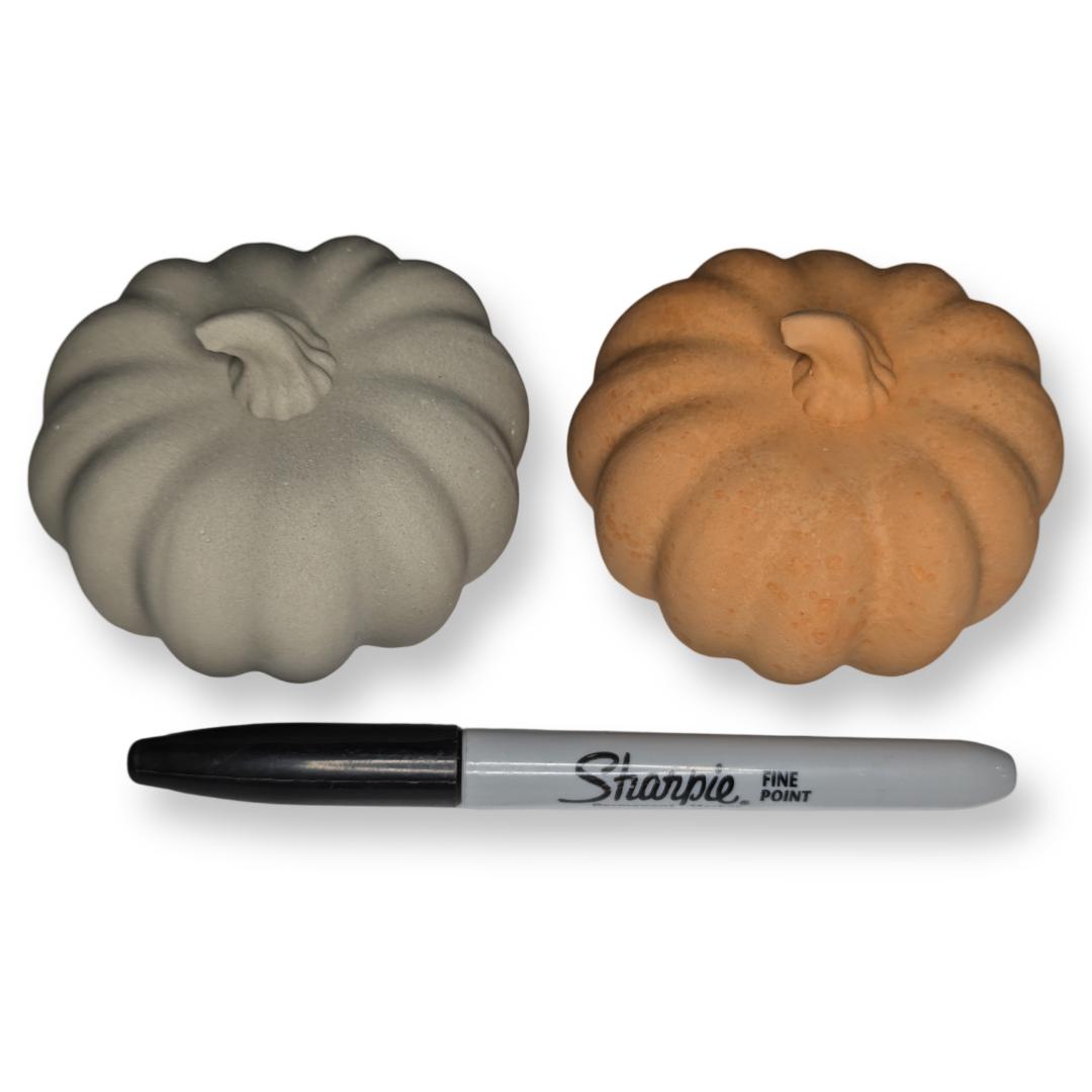 Mini Concrete Pumpkin | 3.5 Inch Fall Tiered Tray Decor | Modern Minimalist Halloween Accent | Industrial Cement Pumpkin | Thanksgiving Gift