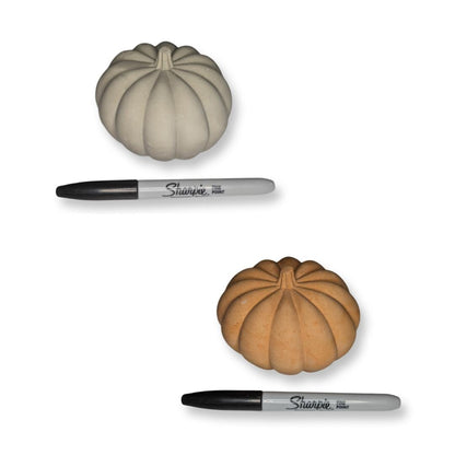 Concrete Pumpkin Decor | Modern Fall Home Decor | Minimalist Thanksgiving Centerpiece | Industrial Autumn Shelf Styling | Orange Pumpkin