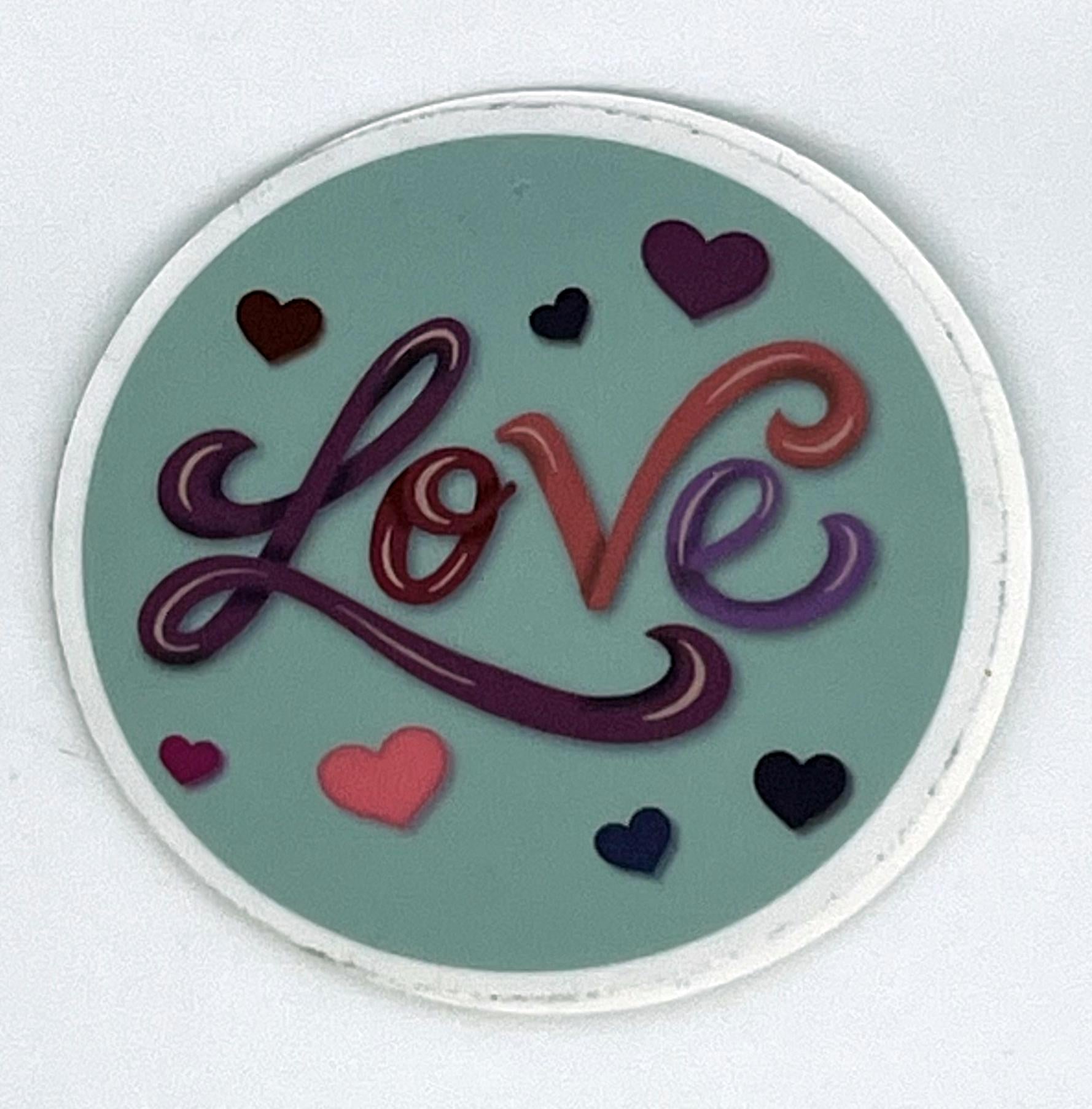 Retro Love Heart Sticker | Waterproof Vinyl Laptop Decal
