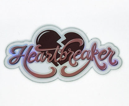Heartbreaker Holographic Sticker | Bold Heart Art Sticker
