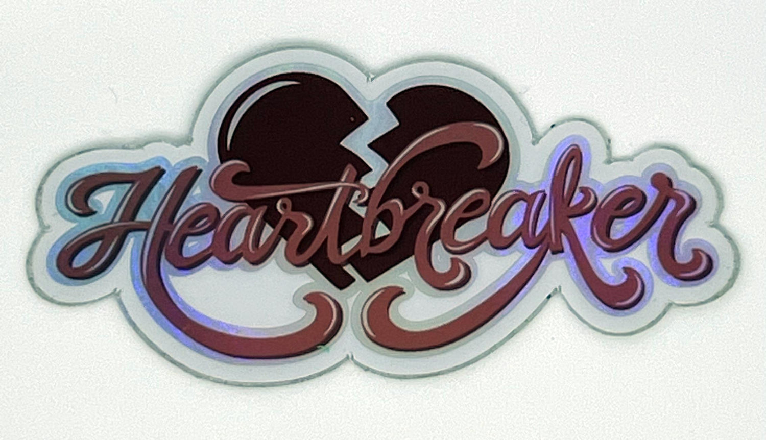 Heartbreaker Holographic Sticker | Bold Heart Art Sticker