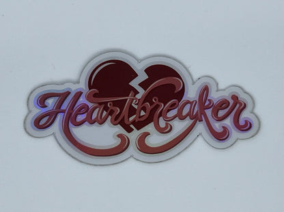 Heartbreaker Holographic Sticker | Bold Heart Art Sticker