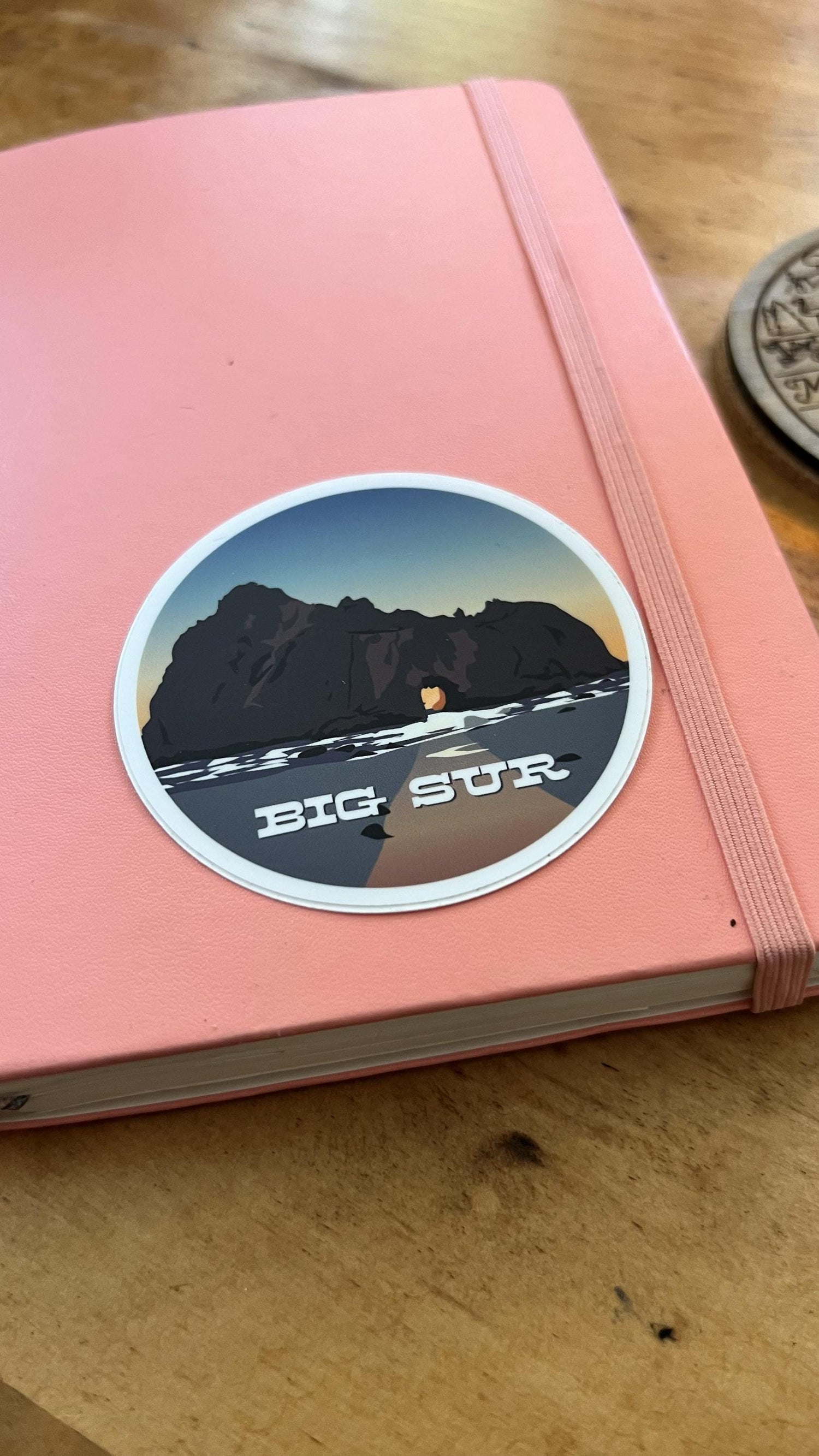 Big Sur California Coast Sticker | Vintage Inspired Retro Vinyl Decal (3&amp;quot; Round)