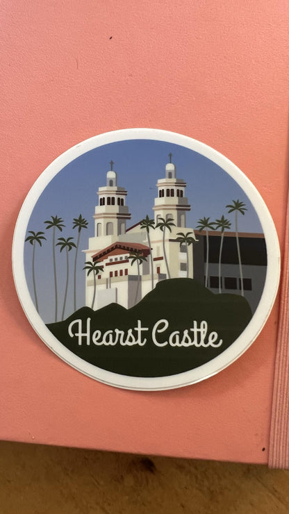 Hearst Castle Sticker | Vintage California Travel Decal (Waterproof)