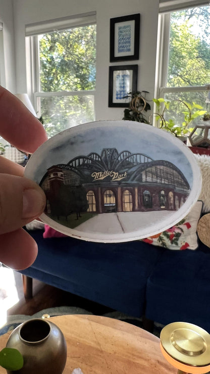 Miller Park Sticker | Milwaukee Baseball Stadium Nostalgia Art (3&amp;quot; Vinyl)