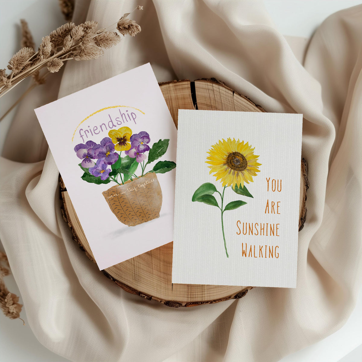 Sunflower Greeting Card: Cheerful Blank Card