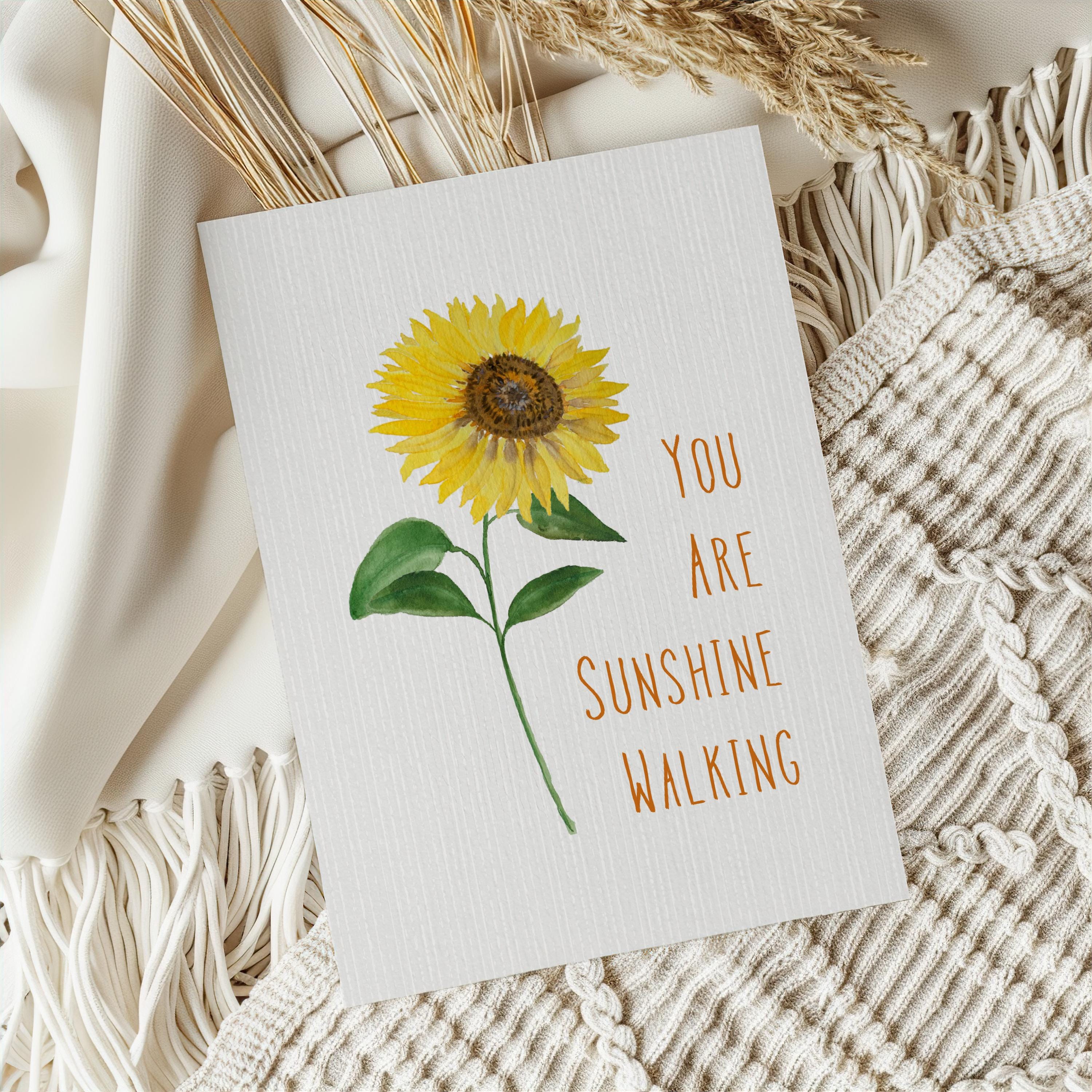 Sunflower Greeting Card: Cheerful Blank Card