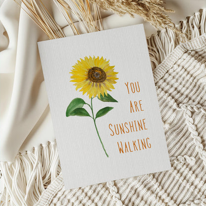Sunflower Greeting Card: Cheerful Blank Card