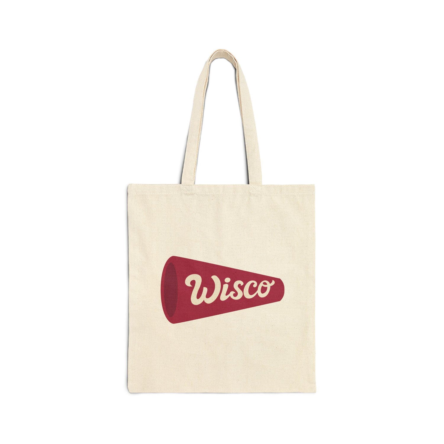 Wisconsin Megaphone Cotton Canvas Tote Bag