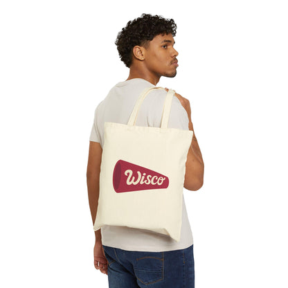 Wisconsin Megaphone Cotton Canvas Tote Bag
