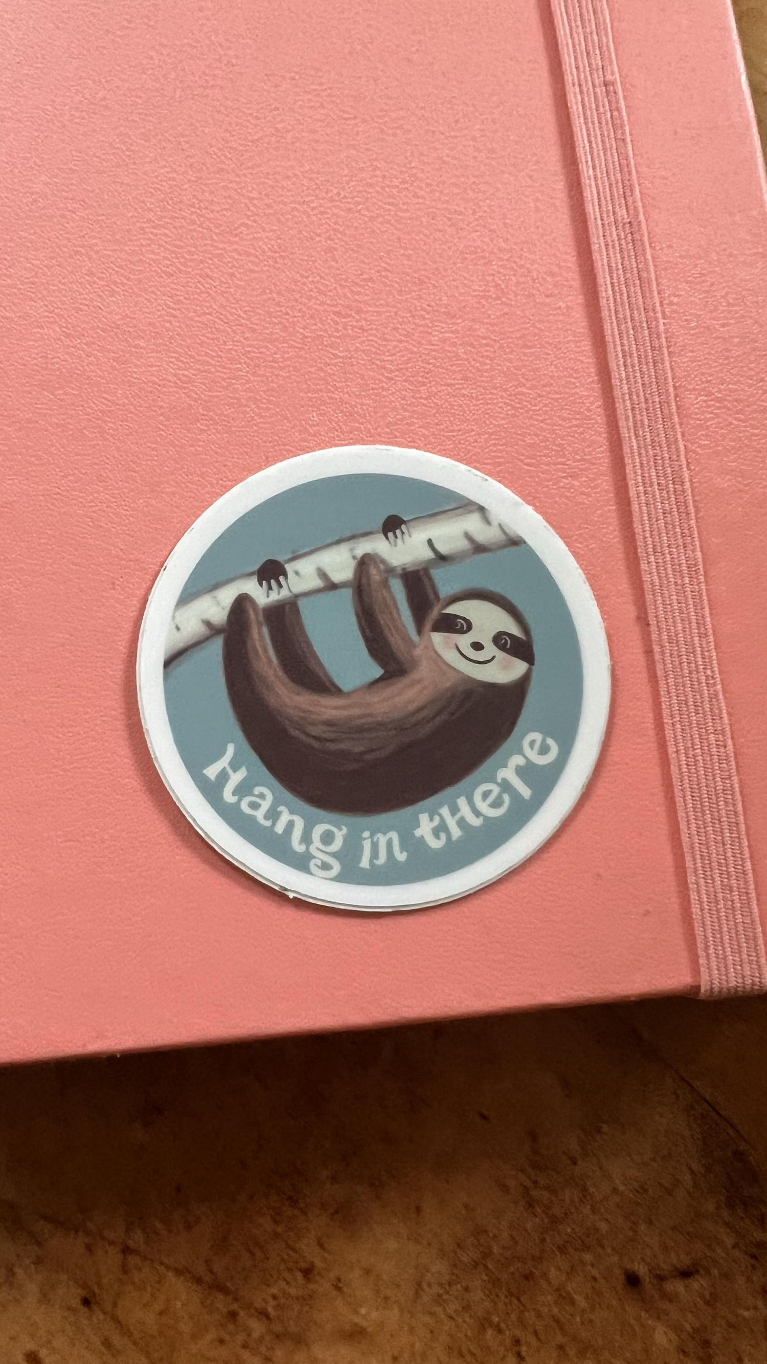 Hang in There Sloth Sticker | Funny Motivational Sticker | Original Art