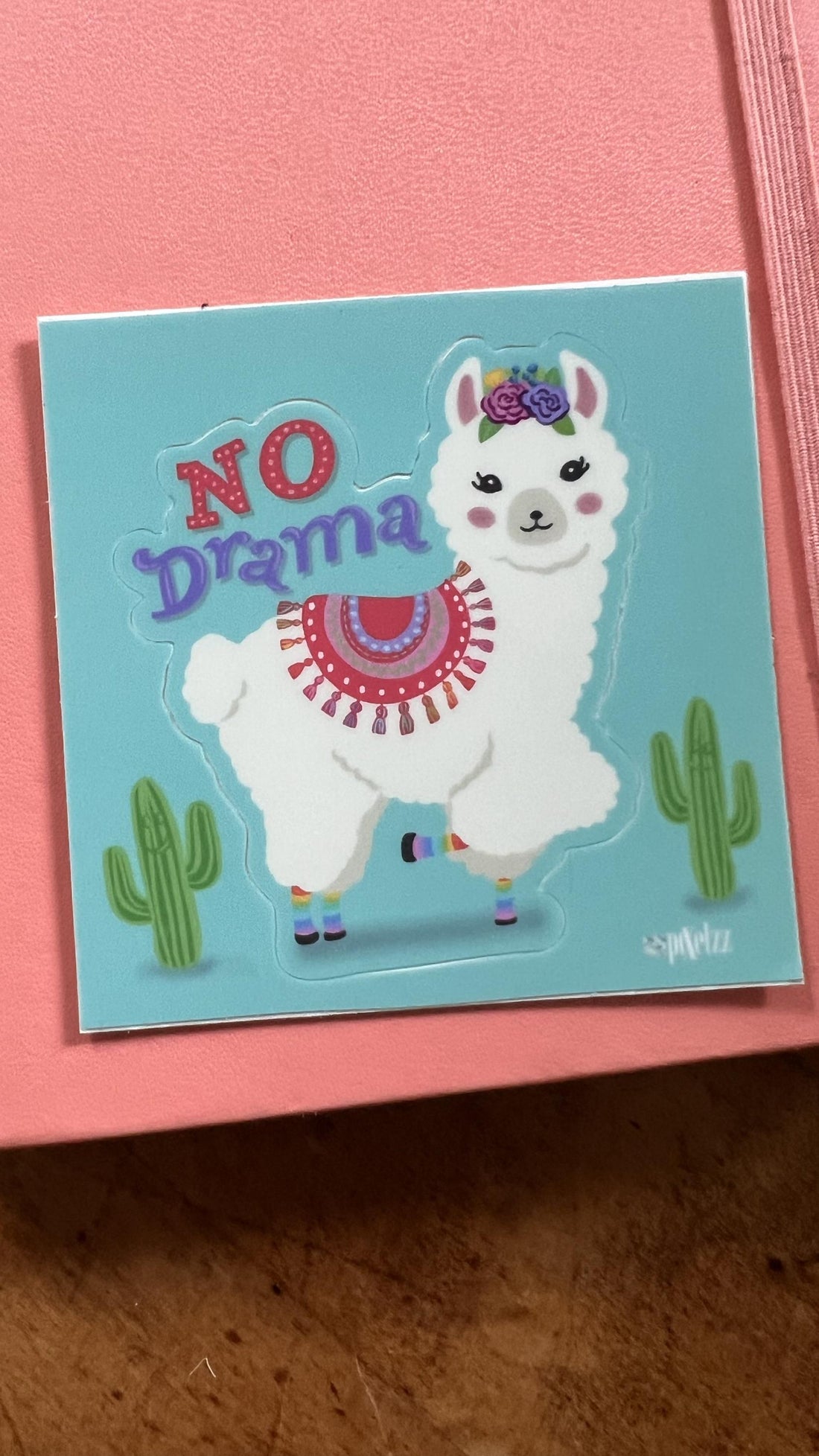 No Drama Llama Sticker | Funny Llama Sticker | Original Art Sticker | Laptop Sticker