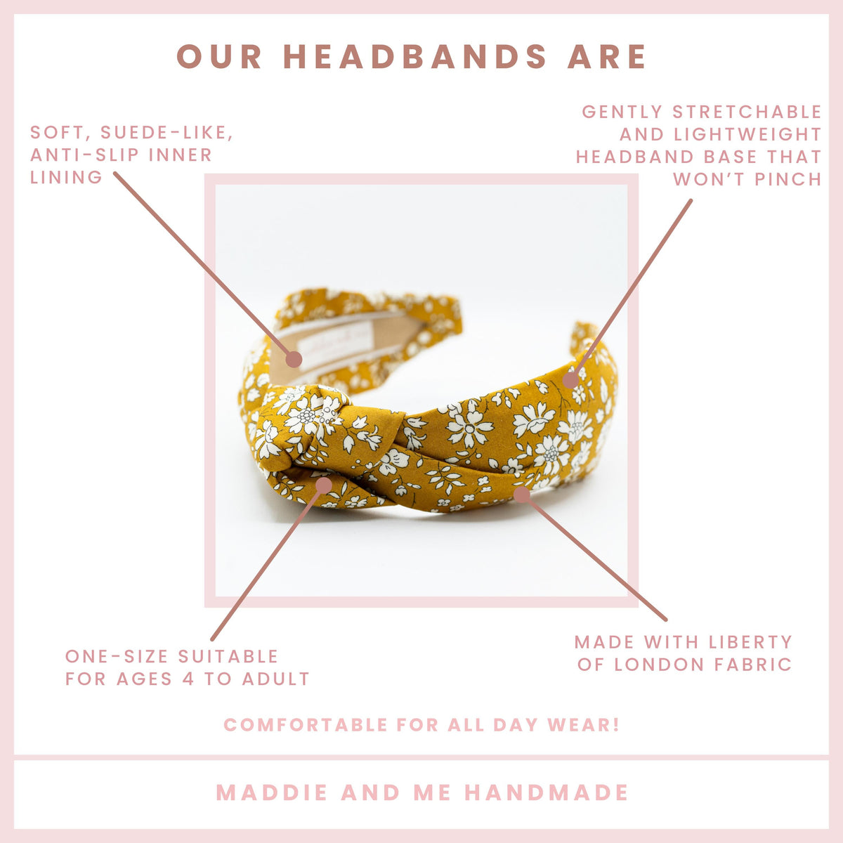 Liberty of London Knot Headband: Mustard Capel Tana Lawn™ Cotton