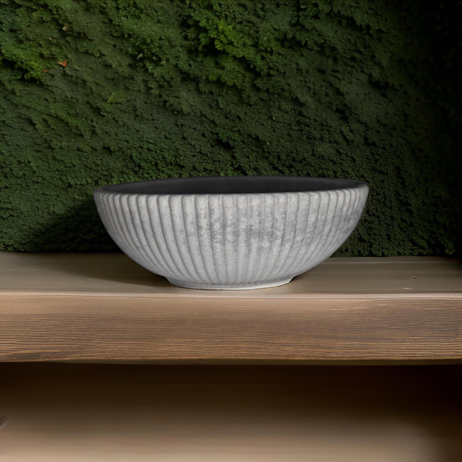 Gray Large Handmade Concrete Bowl – Modern Minimalist Decor