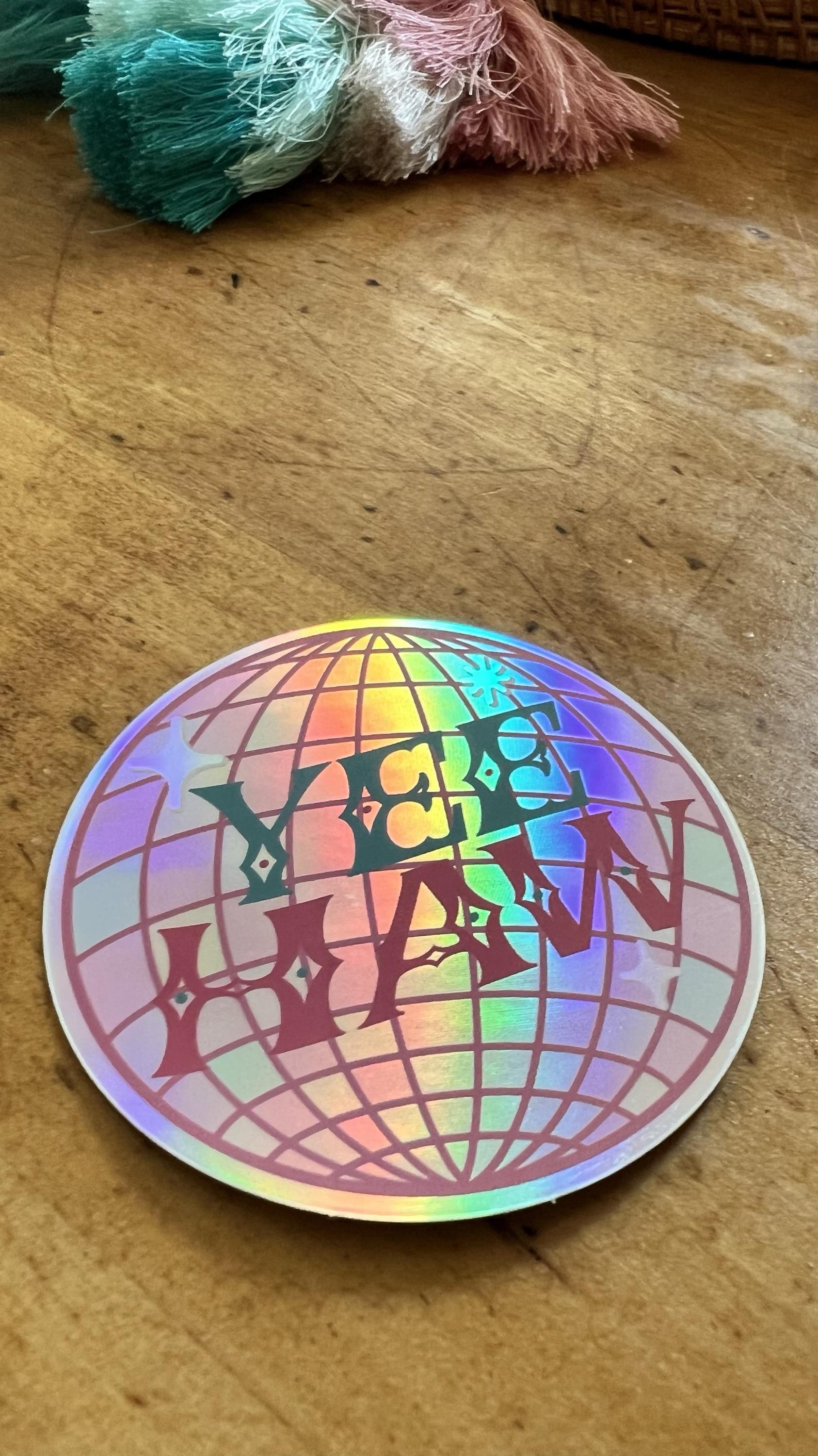 Yee Haw Disco Sticker | Retro Western Groovy Vinyl Decal (3&amp;quot; Size)