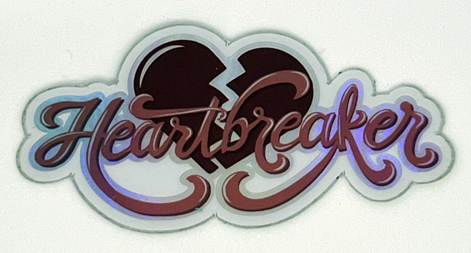 Heartbreaker Holographic Sticker | Bold Heart Art Sticker
