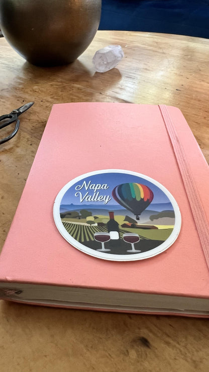 Napa Valley California Travel Sticker | Wine Country Waterproof Vinyl Decal | California Souvenir Gift