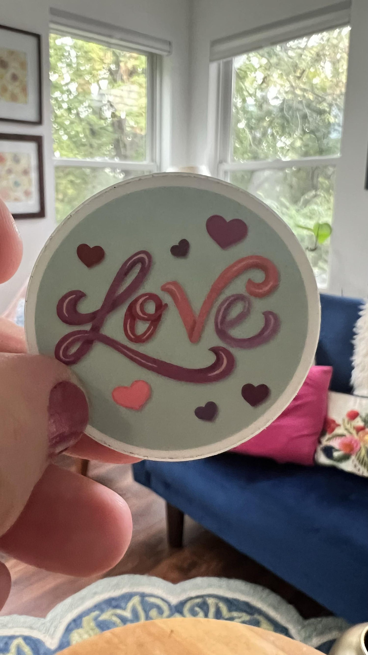 Retro Love Heart Sticker | Waterproof Vinyl Laptop Decal