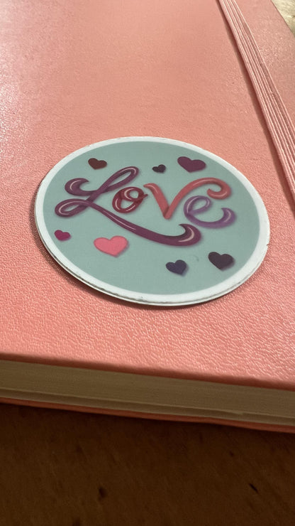 Retro Love Heart Sticker | Waterproof Vinyl Laptop Decal