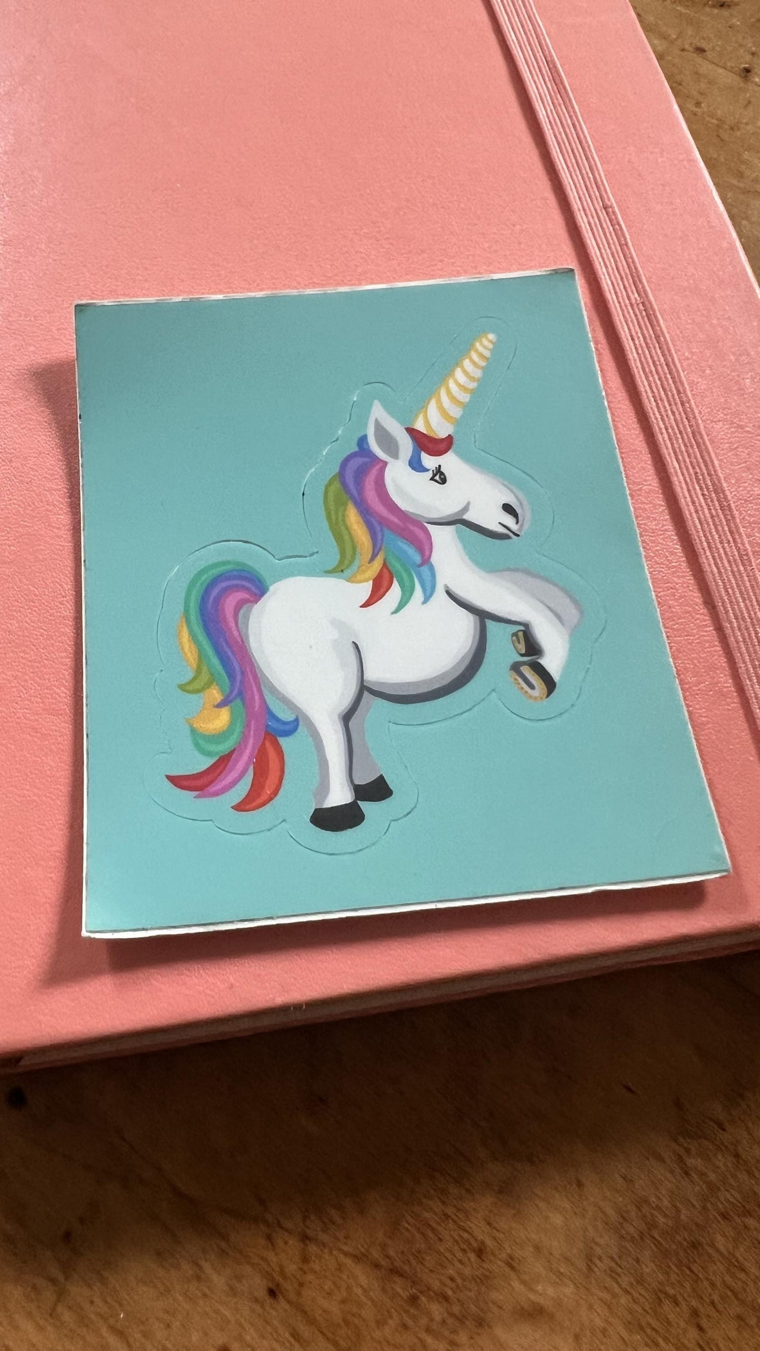 Hand-Drawn Unicorn Sticker | Waterproof Vinyl Decal for Laptops, Bottles