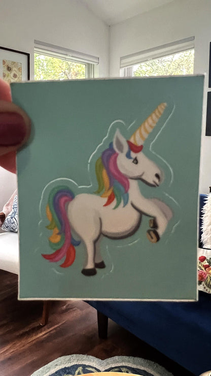Hand-Drawn Unicorn Sticker | Waterproof Vinyl Decal for Laptops, Bottles