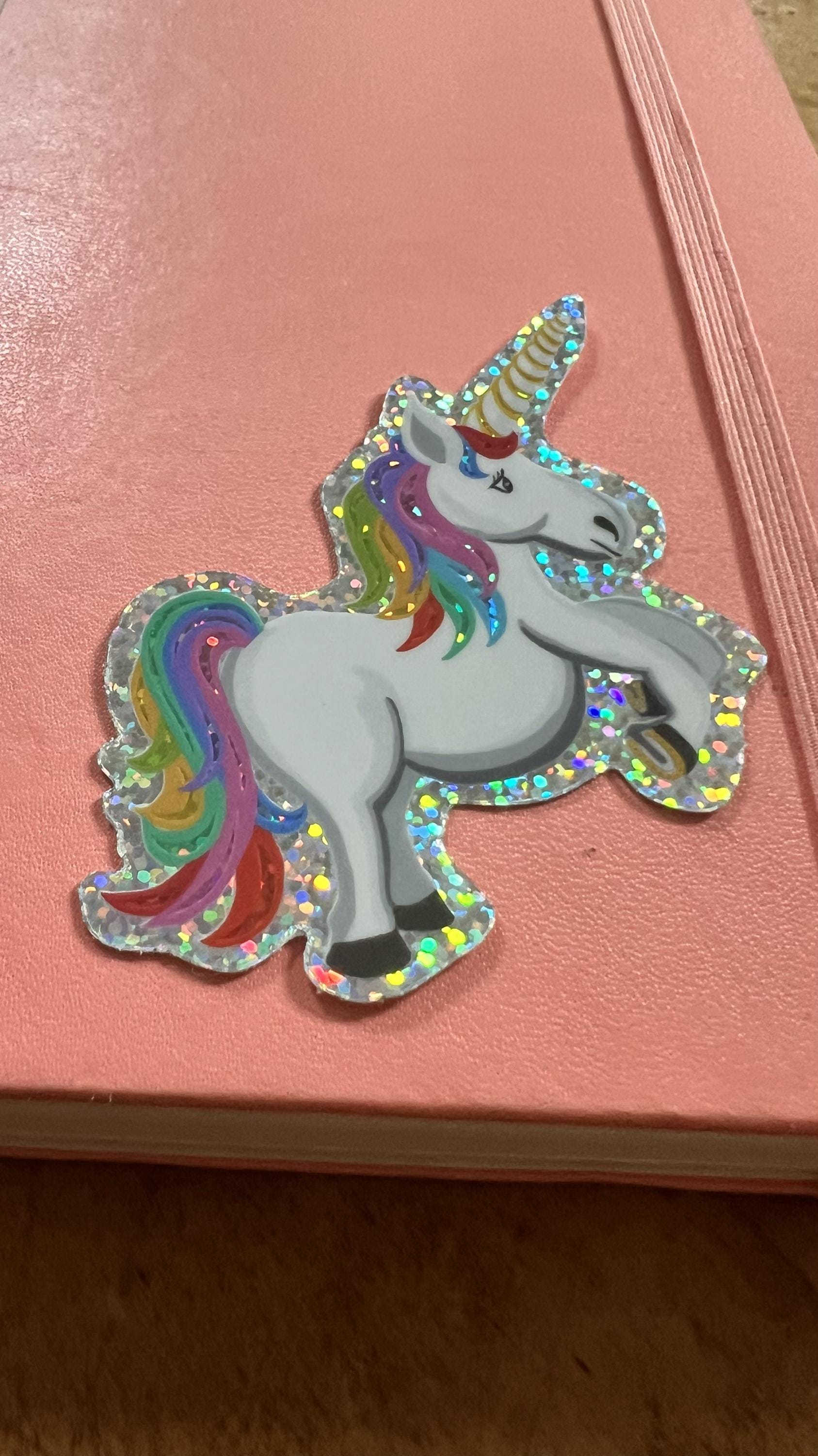 Holographic Unicorn Sticker | Rainbow Sparkle Vinyl Decal (Water Resistant)