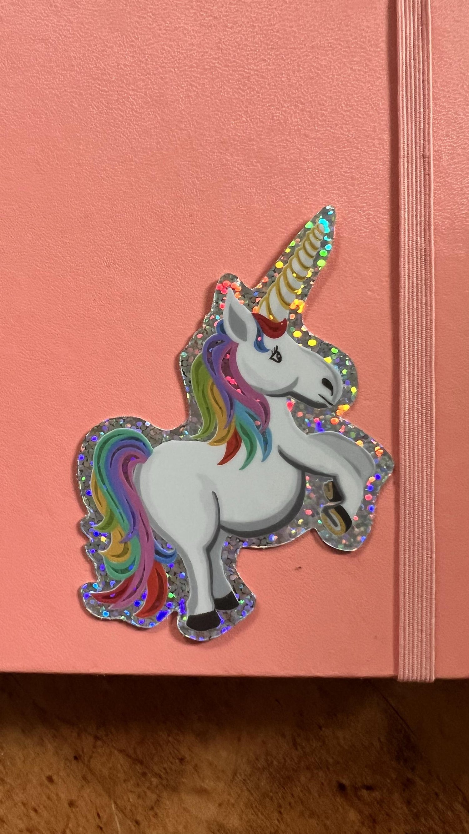 Holographic Unicorn Sticker | Rainbow Sparkle Vinyl Decal (Water Resistant)