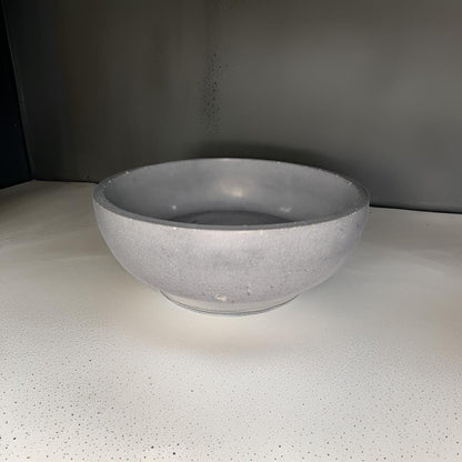 8 Inch Concrete Decorative Bowl | Modern Minimalist Centerpiece | Industrial Cement Fruit Bowl | Large Round Grey Stone Entryway Catchall