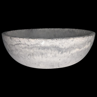 8 Inch Concrete Decorative Bowl | Modern Minimalist Centerpiece | Industrial Cement Fruit Bowl | Large Round Grey Stone Entryway Catchall